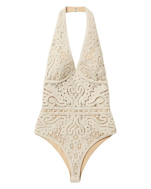 Twinset White Crochet Bodysuit