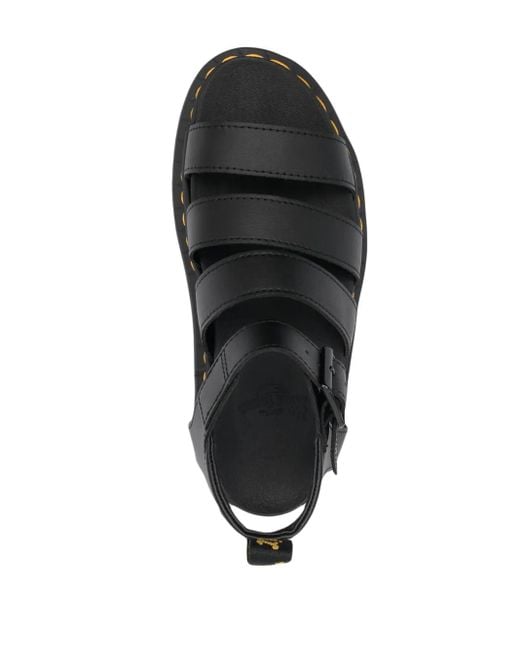 Dr. Martens Black 70Mm Buckled Platform Sandals