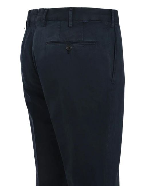 Slowear Blue Logo-Patch Trousers for men