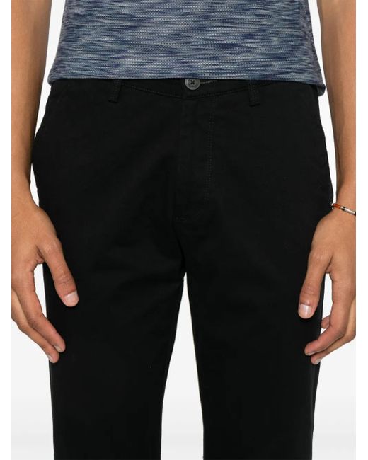 Remus Uomo Black Logo-Patch Trousers for men