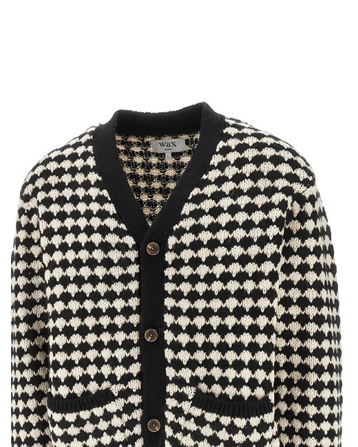 Wax London Black Patterned Pocket Cardigan for men