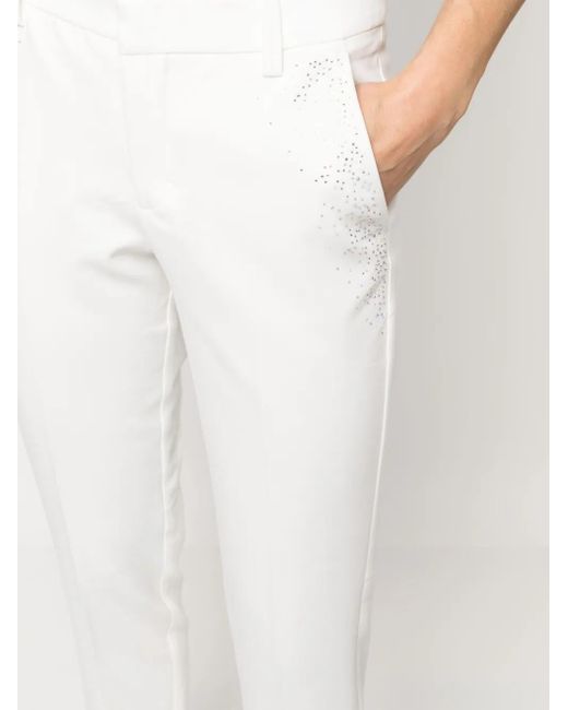 Zadig & Voltaire White Prune Rhinestones-Studded Trousers