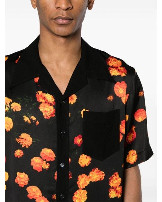 Camisa Highlife con estampado floral Wales Bonner de hombre de color Orange