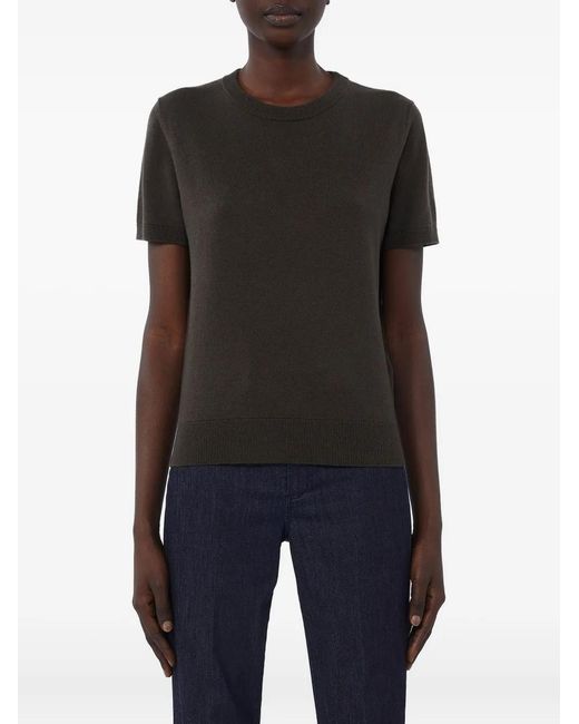 Max Mara Black Crew-Neck T-Shirt