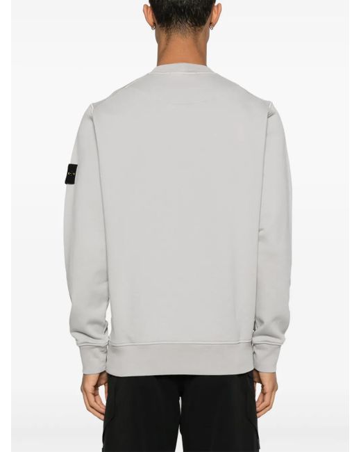 Stone Island Gray Compass Badge Sweatshirt for men