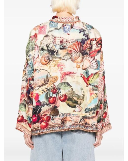 Camilla Red Notes From The Road Blouse