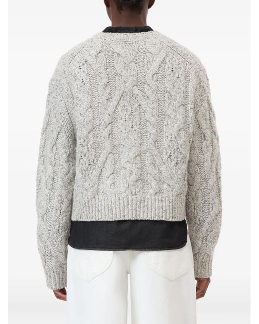 Closed Gray Cable-knit Sweater