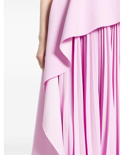 Solace London Pink The Severny Peplum Midi Dress