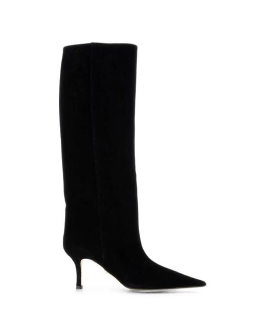 Gucci Black Suede Pointed-Toe Boots