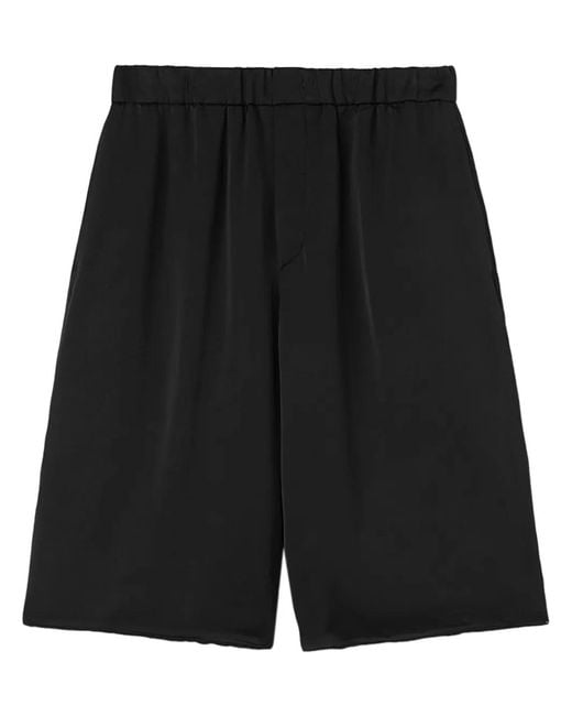 Jil Sander Black Elasticated-Waist Shorts for men