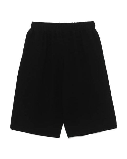 Homme Plissé Issey Miyake Black Cotton Shorts for men