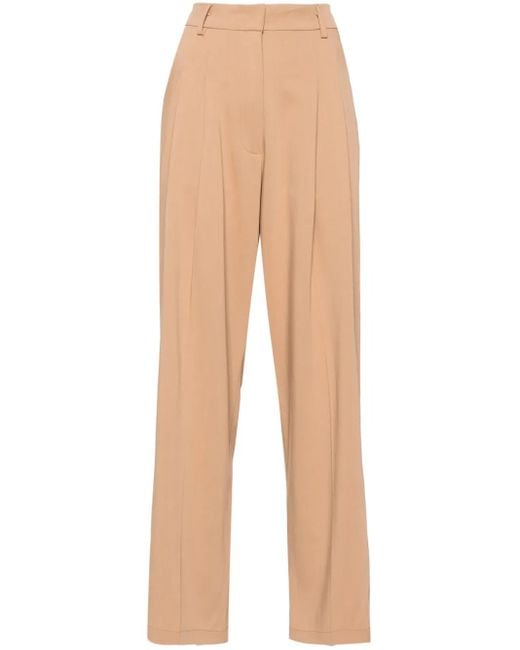 Forte_forte Natural Dart-Detailed Tapered Trousers