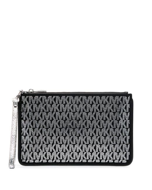 Clutch Jet Set con borchie di Michael Kors in Grigio | Lyst