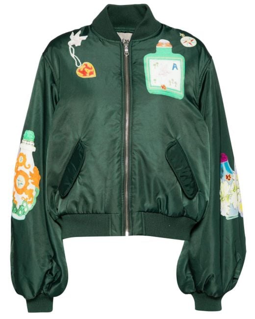 ALÉMAIS Green Royal Bomber Jacket