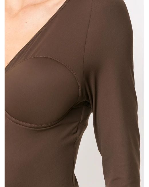 Amir Slama Brown Long Sleeved Bodysuit