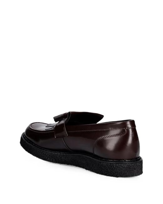 Fred Perry White Tassel-Detail Leather Loafers for men