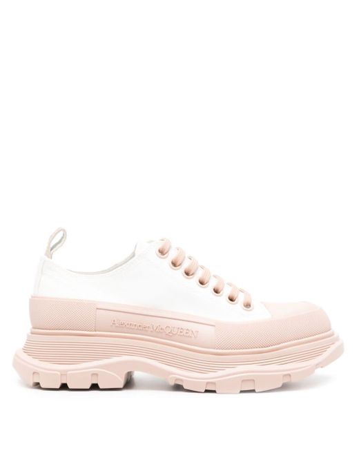 Alexander McQueen Pink Tread Slick Canvas Sneakers