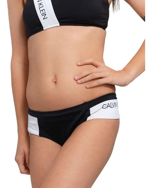Calvin Klein Black Logo-Print Bikini Bottoms