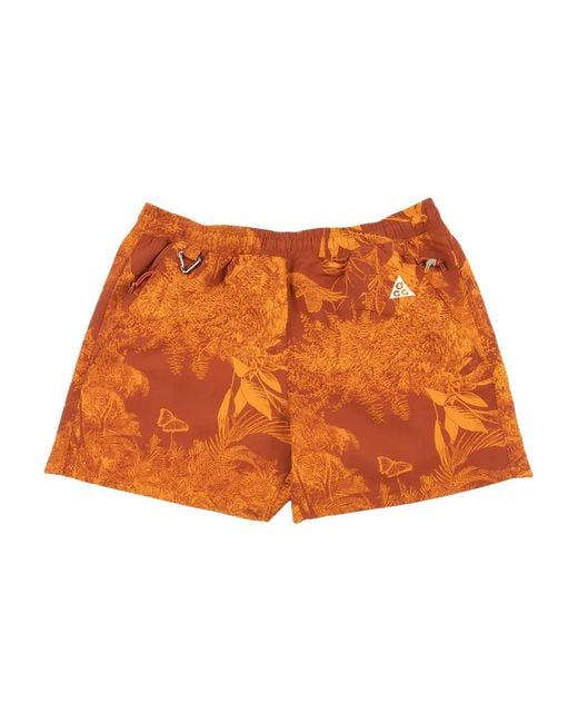 Nike Orange Goat Print Reservoir Shorts for men