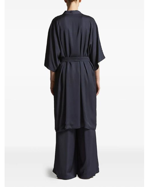 Peserico ベルテッド ローブコート Black