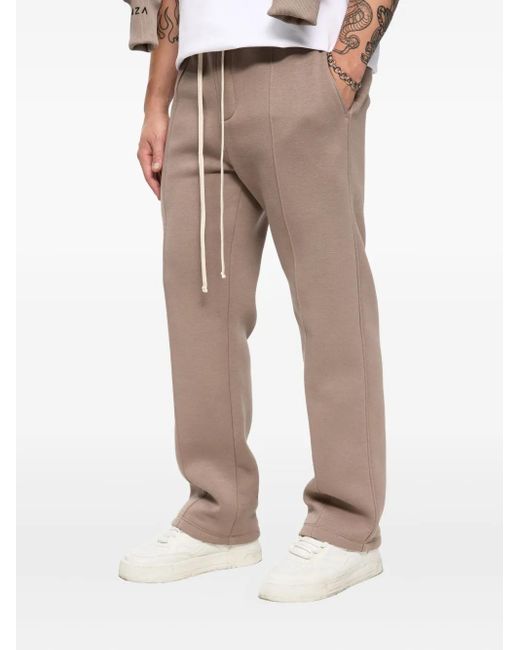 Hamza Natural Drawstring Panelled Sweatpants for men