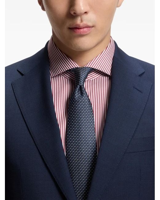 Boss Blue Micro-Pattern Tie for men