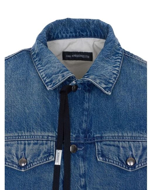 Ann Demeulemeester Blue Button Closure Sleeveless Gilet for men