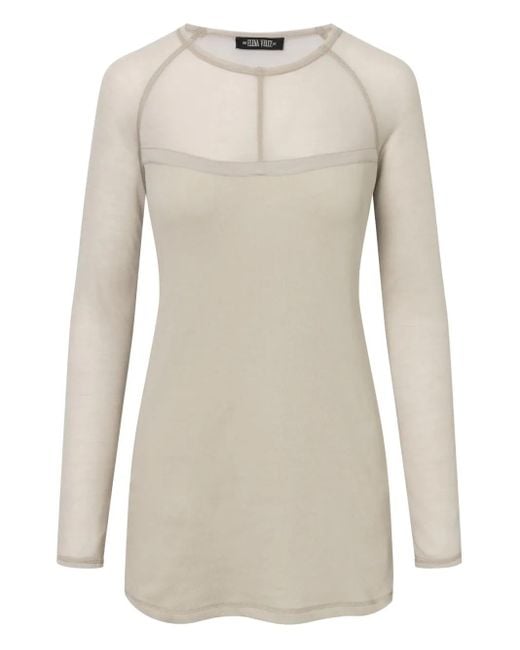Elena Velez Natural Ls T-Shirt Mini Dress
