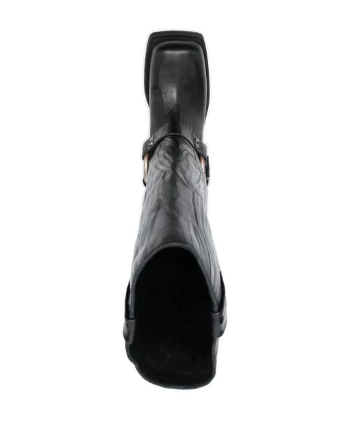 Acne Black 30Mm Knee-High Leather Boots