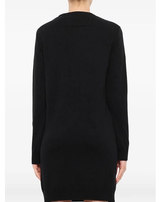 Givenchy Black Sequin-Embellished Striped Mini Dress