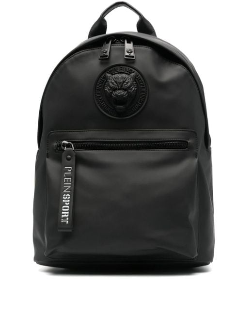 Philipp Plein Black Boston Logo-embossed Backpack for men