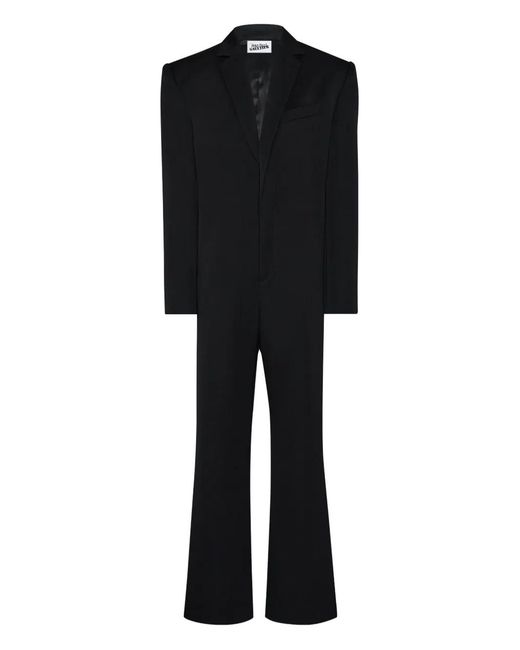 Jean Paul Gaultier Black Lacing-Detail Tailored Jumpsuit