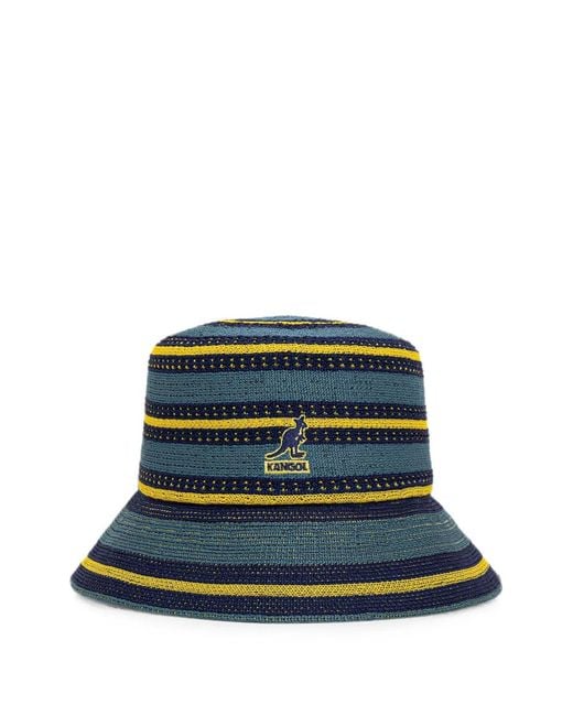 Kangol Green Resort Stripe Lahinch Bucket Hat