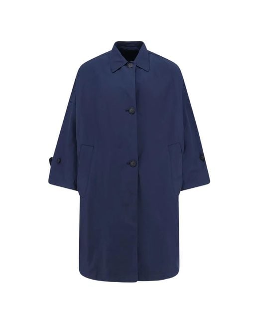 Hevò Blue Cala Paradiso Button-Up Raincoat