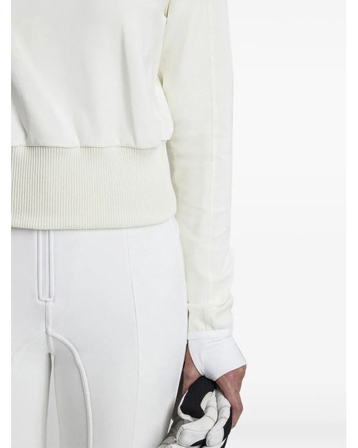 Felpa Con Mezza Zip di Aztech Mountain in White