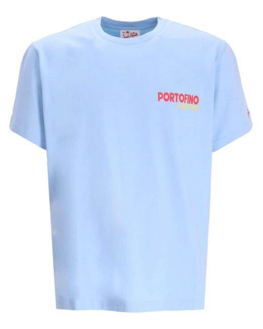 T-shirt en coton à imprimé graphique Mc2 Saint Barth pour homme en coloris Blue