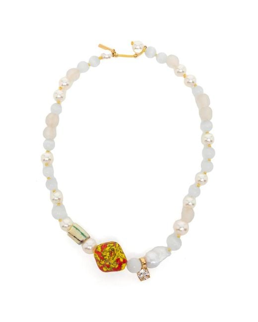 Wales Bonner Metallic Cherish Necklace for men