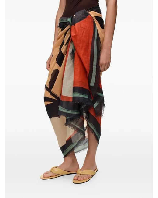 Bimba Y Lola Natural Washed Cotton Seashell Sarong
