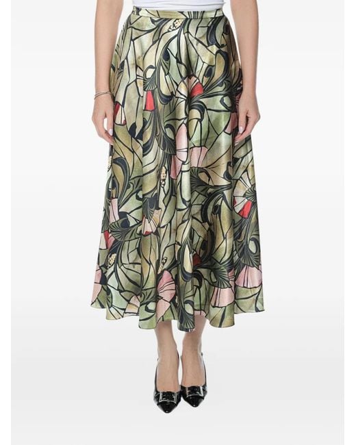 Ted Baker Green Alhie Midi Skirt
