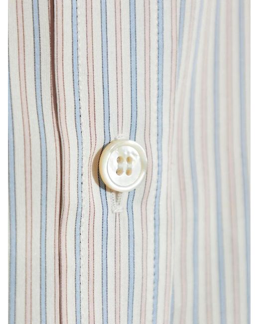 McQueen White Vertical-Stripe Shirt