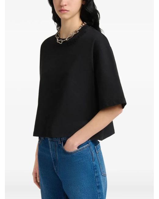 Marni Black Logo-Patch T-Shirt