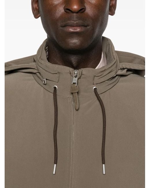 Giacca Con Cappuccio E Zip di Sandro in Brown da Uomo