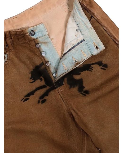 PROTOTYPES Brown Patch-Pockets Shorts for men