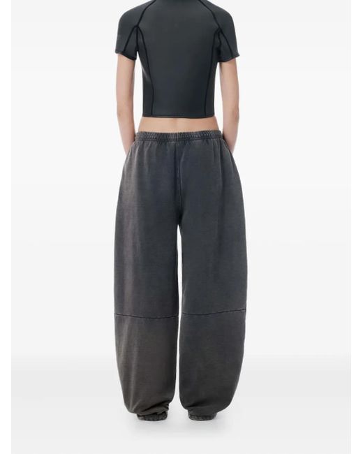 Alexander Wang Gray Elastic-Waistband Track Pants