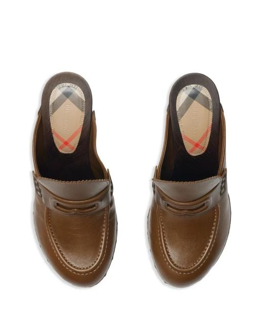 Burberry Brown 111Mm Potter Mules
