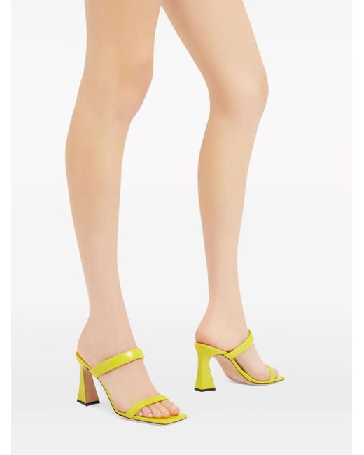 Giuseppe Zanotti Yellow Flaminia Leather Sandals