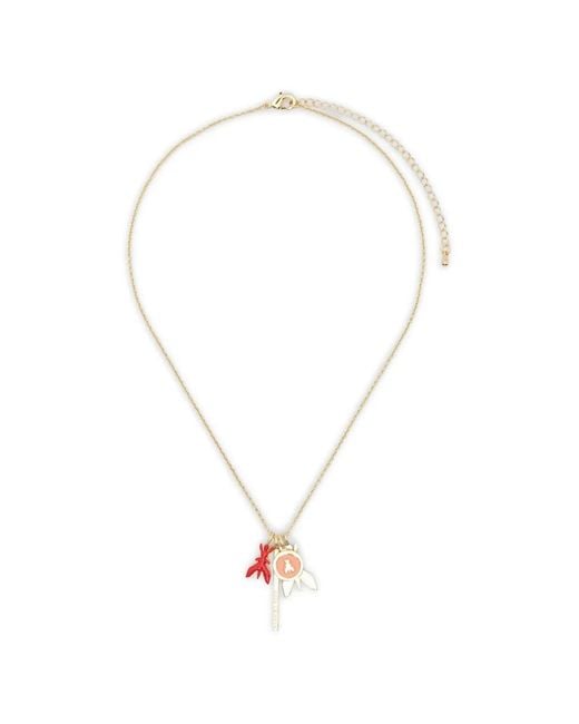 Patrizia Pepe White Fly-Pendant Necklace
