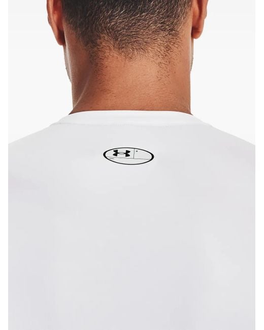 Under Armour White Logo-Print T-Shirt for men