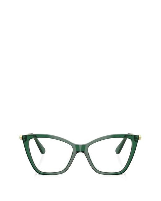 Swarovski Green Cat-Eye Glasses