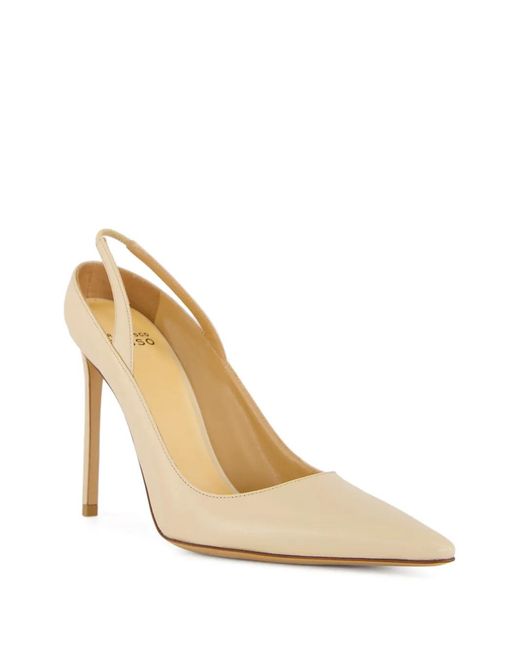 Francesco Russo Metallic Slingback Pointed Pumps
